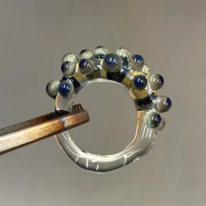 ANILLOS DE VIDRIO CON FIBRA DE PLATA