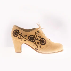 Zapato de flamenco M17 INGLÉS BORDADO de Begoña Cervera