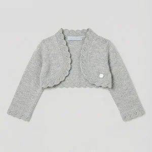 CÁRDIGAN PUNTO CORTO "DERBY" GRIS