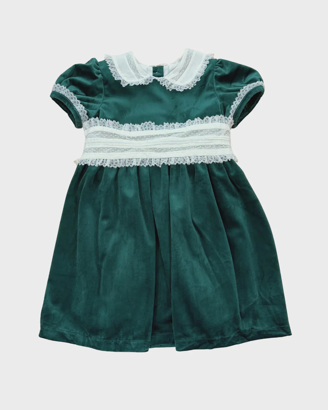 Scarlet Green velvet sash dress