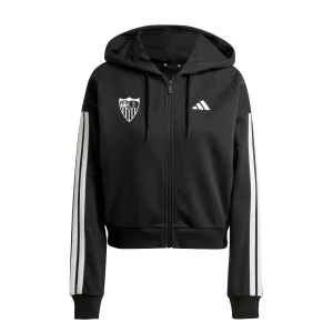 Sudadera mujer con capucha Sevilla FC 25/26 negra