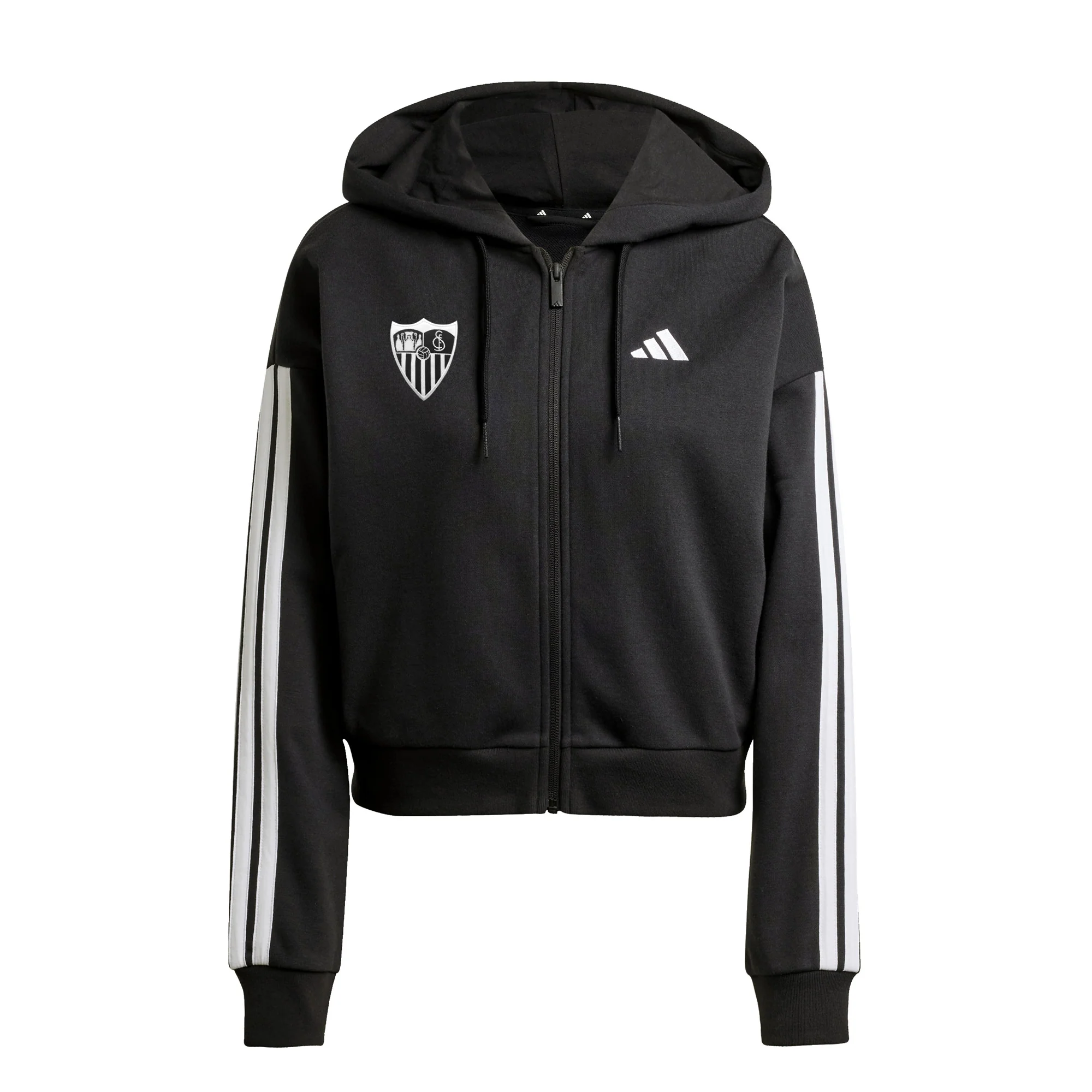 Sudadera mujer con capucha Sevilla FC 25/26 negra