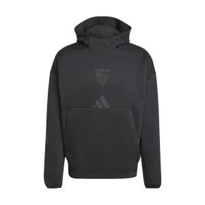 Sudadera adulto con capucha Sevilla FC 25/26 negra