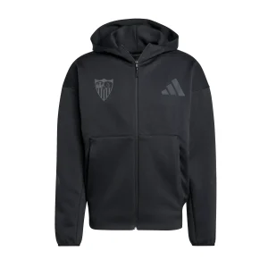 Sudadera adulto con capucha Sevilla FC 25/26 negra