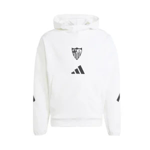 Sudadera adulto con capucha Sevilla FC 25/26 blanca