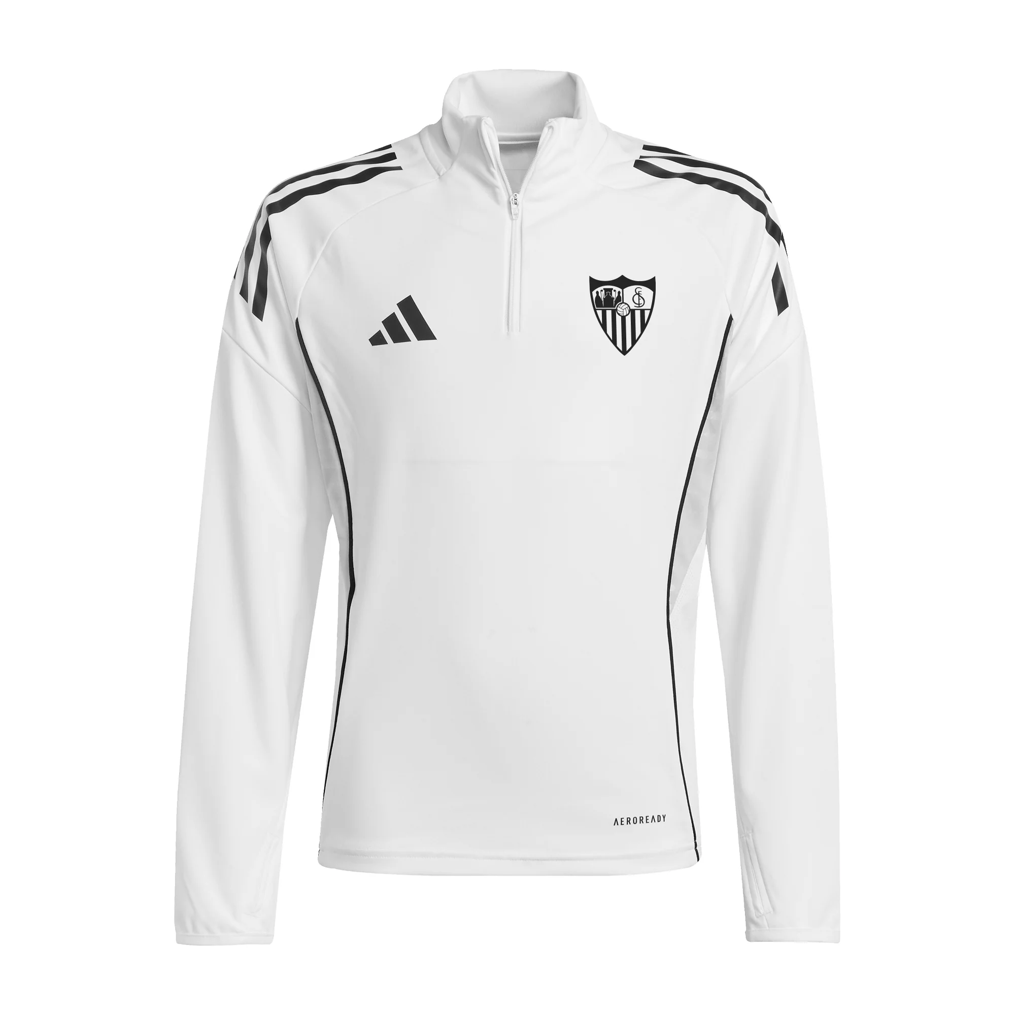Sudadera niño entrenamiento Sevilla FC 25/26 blanca