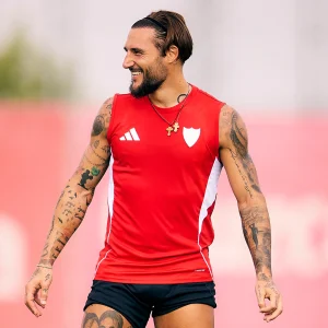 Camiseta adulto entrenamiento sin mangas Sevilla FC 25/26 roja