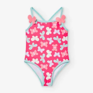 SWIMSUIT FIUSCIA BUTTERFLIES
