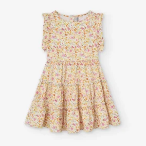 FLORAL POLYESTER DRESS GIRLS