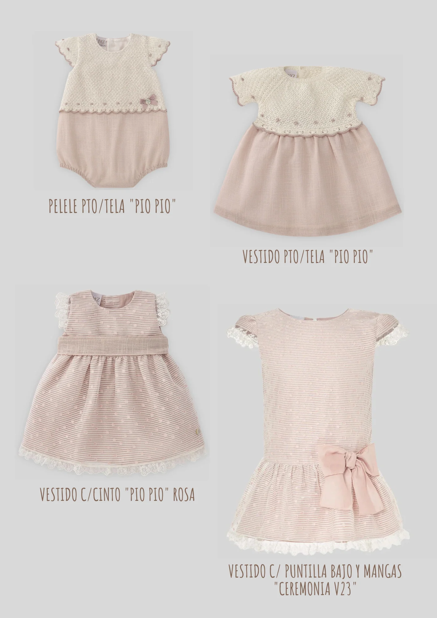 VESTIDO C/ PUNTILLA BAJO Y MANGAS "CEREMONIA V23" - Imagen 4