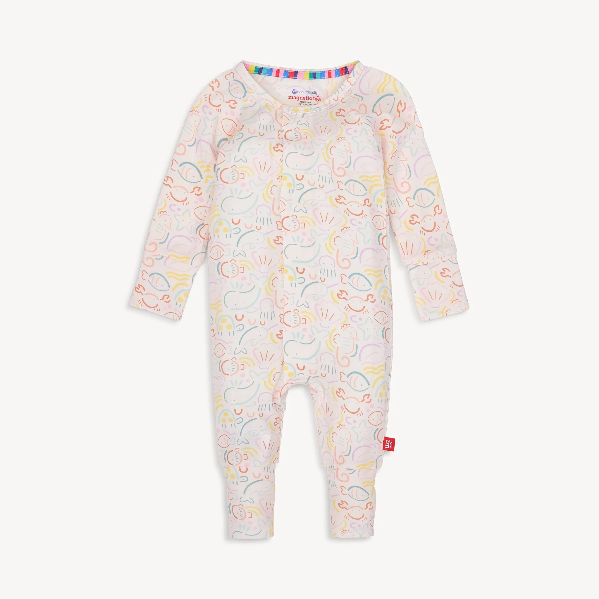 SO-FISH-TICATED MAGNETIC MODAL FOOTIE + COVERALL - Imagen 3