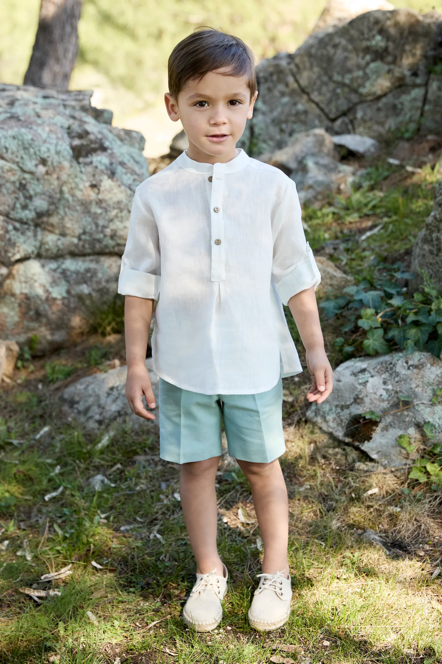 CONJ. CAMISA ML Y SHORT TELA NIÑO TOLOUSE - Imagen 4