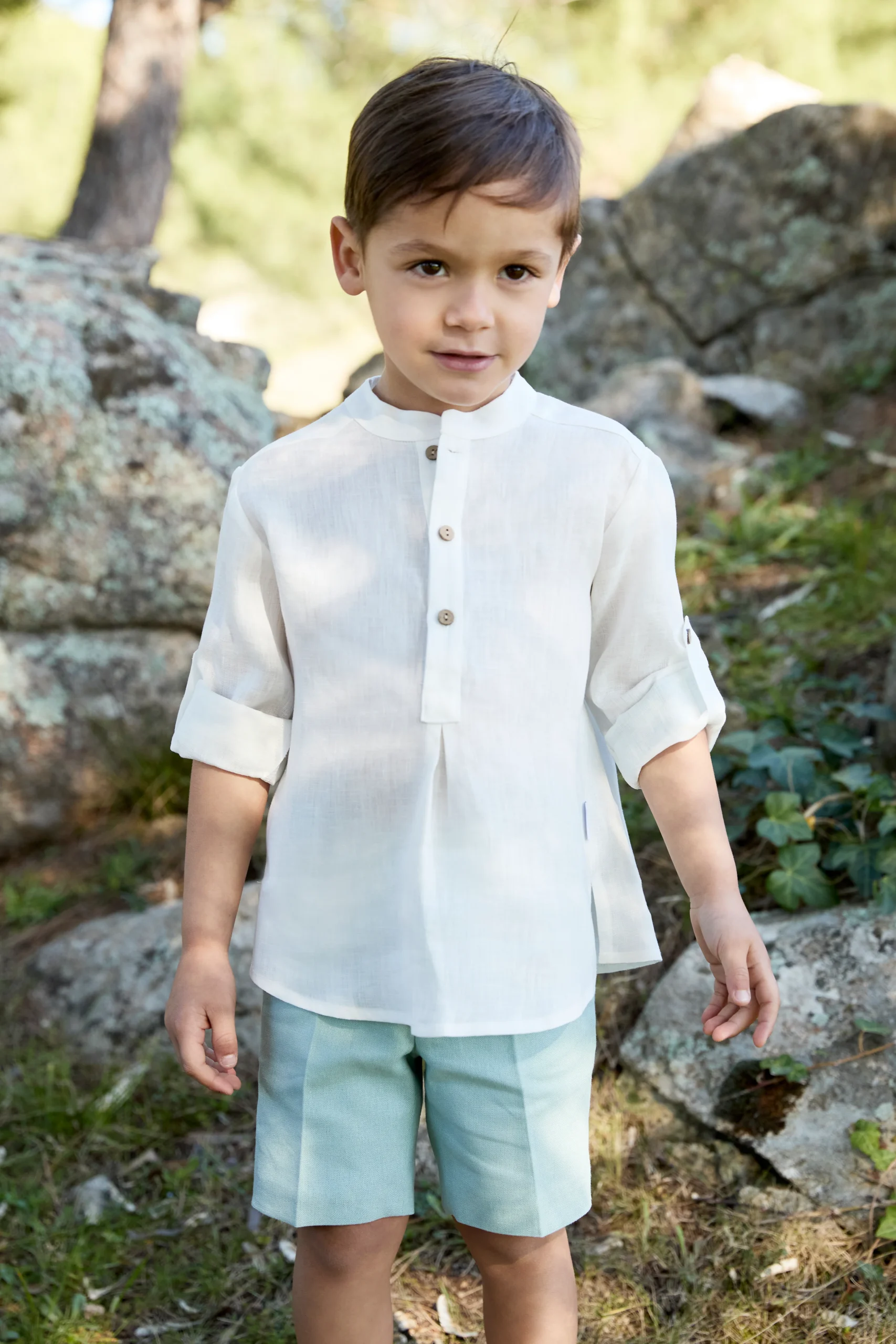 CONJ. CAMISA ML Y SHORT TELA NIÑO TOLOUSE - Imagen 5