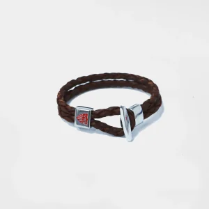 Pulsera cierre correílla marrón