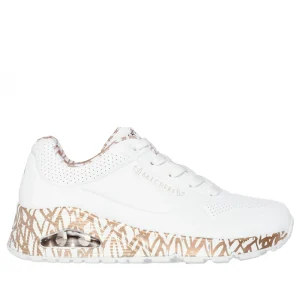 Skechers Uno - Loving Love 155506 White / Rose Gold -50088