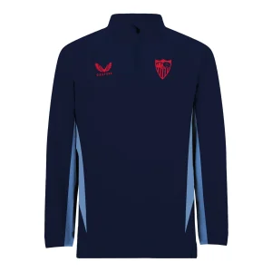 Sudadera azul media cremallera entrenamiento adulto 24/25