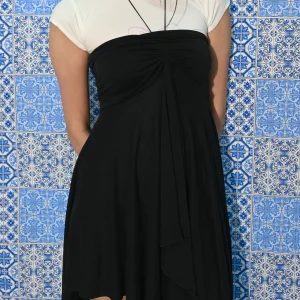 VESTIDO FALDA VENT | NEGRO