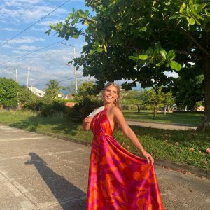 Vestido Selva - Estampado Fucsia