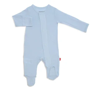Baby blue modal magnetic footie