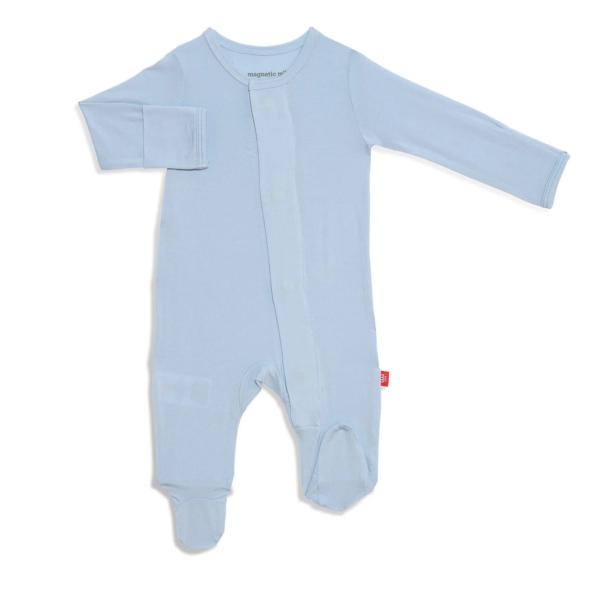 Baby blue modal magnetic footie