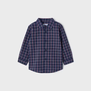 Camisa m/l cuadros popelin