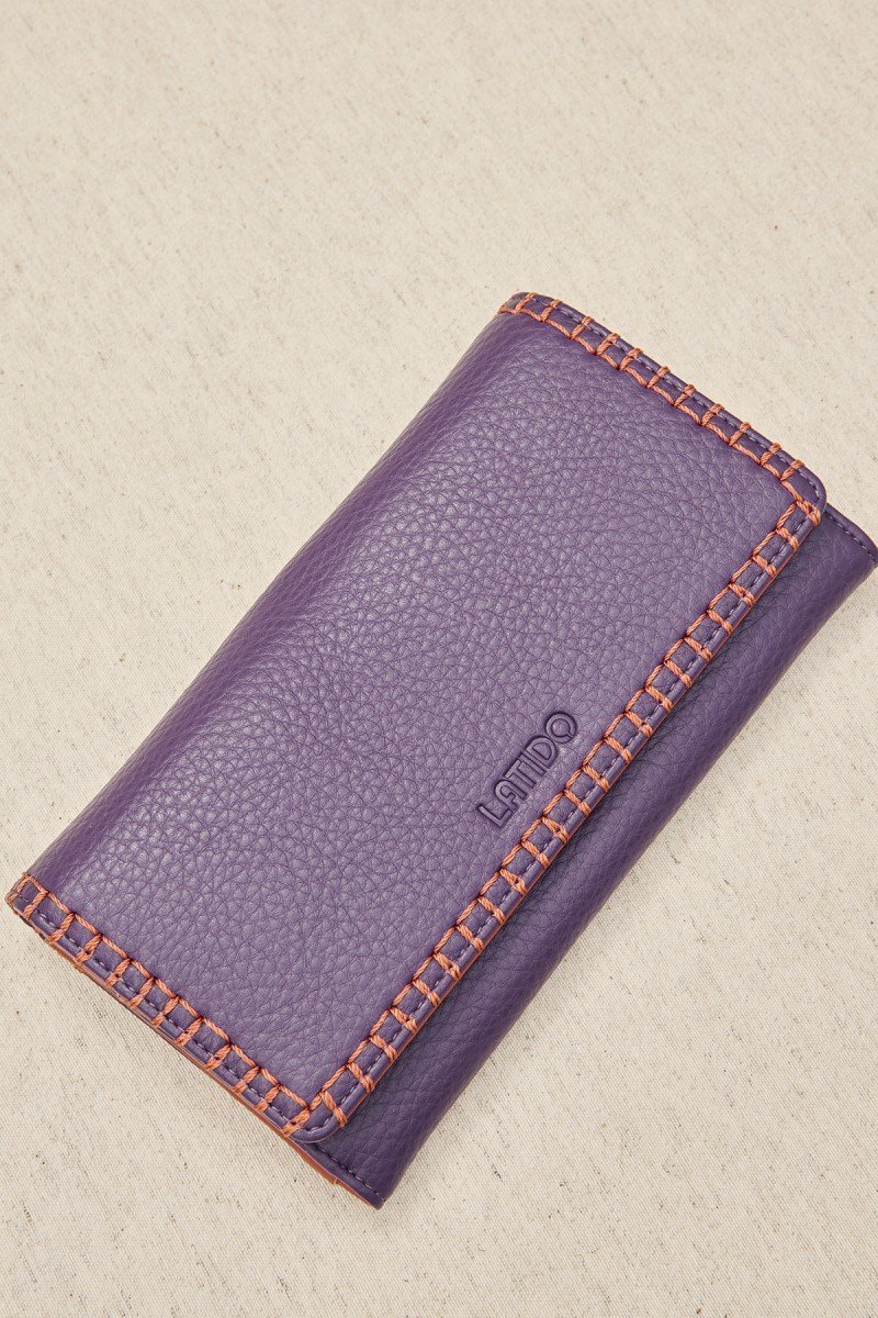 CARTERA MONEDERO GRANDE CON RIBETE - Imagen 5