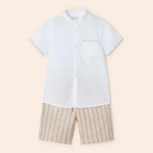 Conj. bermuda lino tapioca