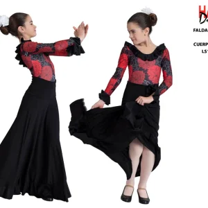 FALDA FLAMENCO EF373 Básica Sevillanas y El Rocío de Happy Dance