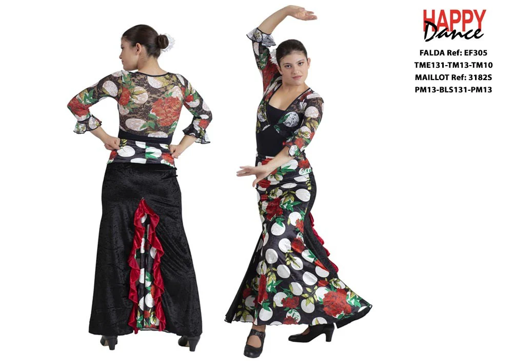 FALDA FLAMENCO EF305 PERSONALIZADA Happy Dance - Imagen 4