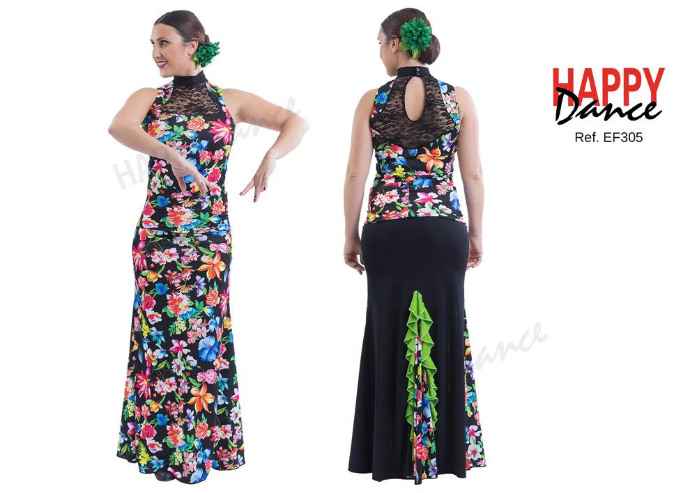 FALDA FLAMENCO EF305 PERSONALIZADA Happy Dance - Imagen 5