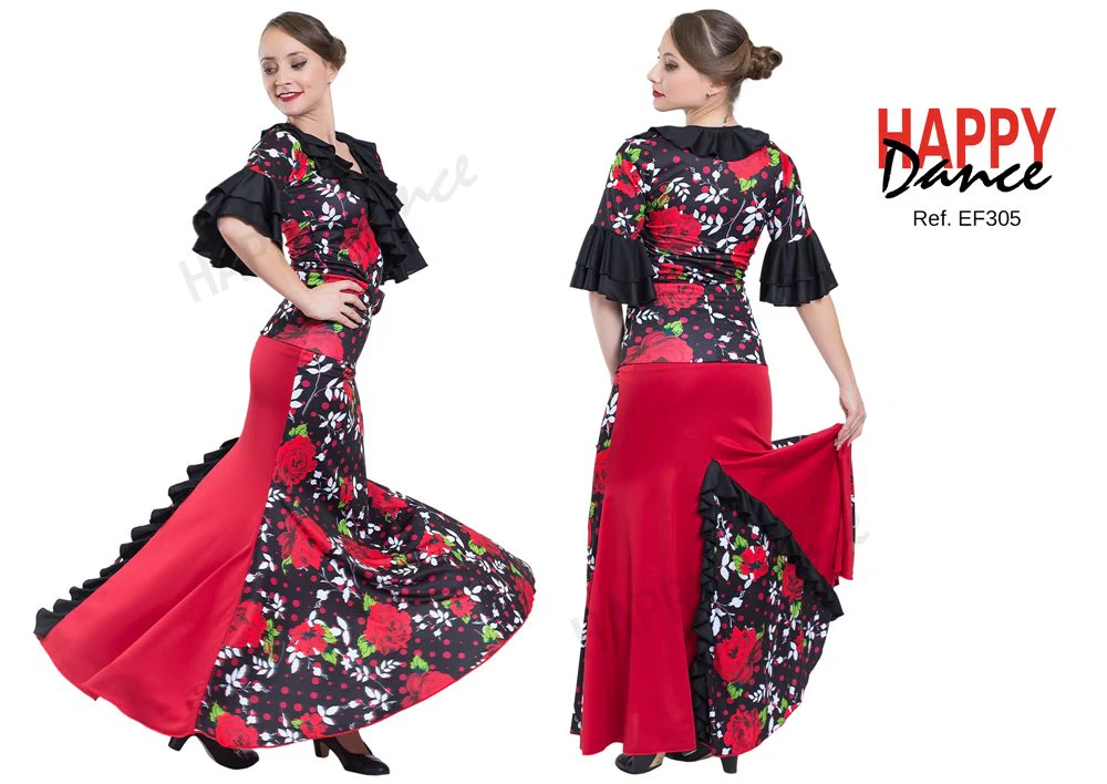 FALDA FLAMENCO EF305 PERSONALIZADA Happy Dance