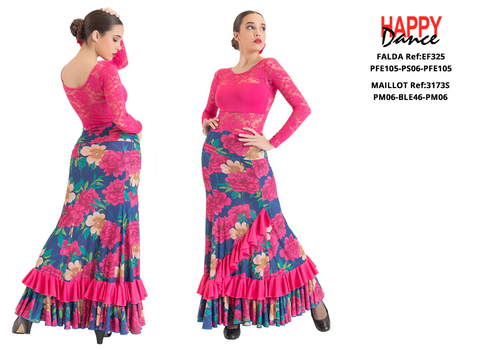 FALDA FLAMENCO EF325 PERSONALIZADA Happy Dance