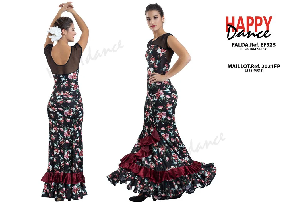FALDA FLAMENCO EF325 PERSONALIZADA Happy Dance - Imagen 3