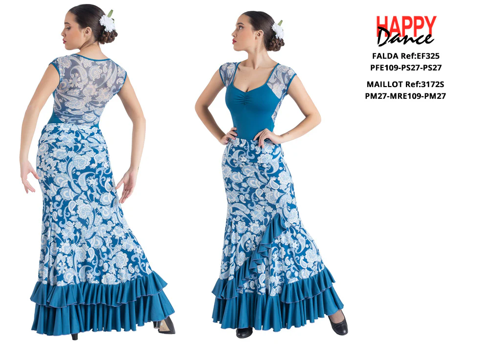 FALDA FLAMENCO EF325 PERSONALIZADA Happy Dance - Imagen 4