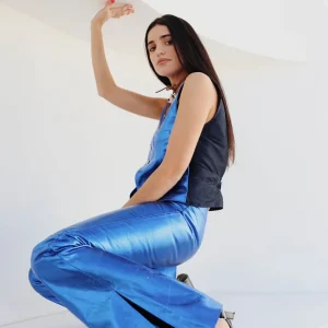 PANTALON FORMAL CUERO | AZÚL GALÁCTICO