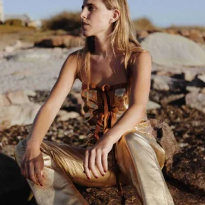 JEANS CUERO | ORO FUERTE