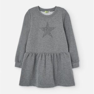 VESTIDO AFELPADO GRIS STAR