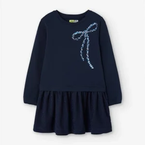 VESTIDO AFELPADO LAZO DARK BLUE