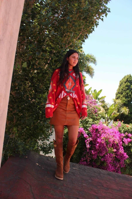 FALDA CRAWFORD MINI - CAMEL