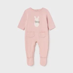Mameluco tejido osito rosa baby