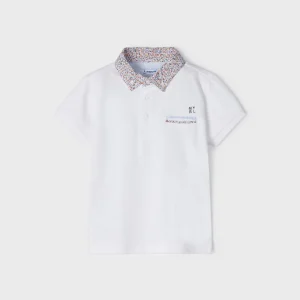 Polo m/c contrastes plana