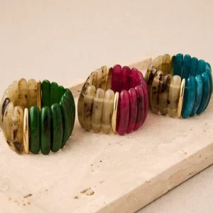 PULSERA RESINAS BICOLOR