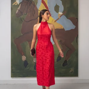 VESTIDO CHINO ROSARIO ROJO