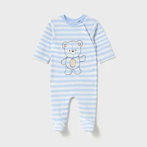 Mameluco osito stripes cielo