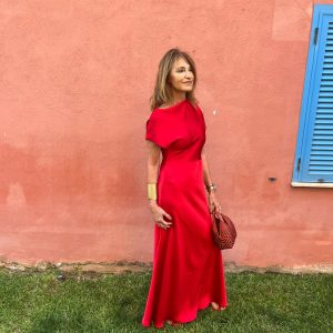 VESTIDO PROVIDENCIA ROJO SEDA